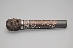 Hand engraved microphone used by Jason Aldean's 2012 Grammy performance