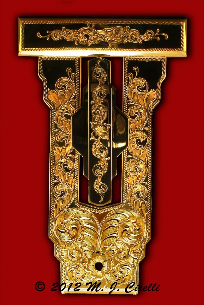 Hand engraved Gibson tailpiece